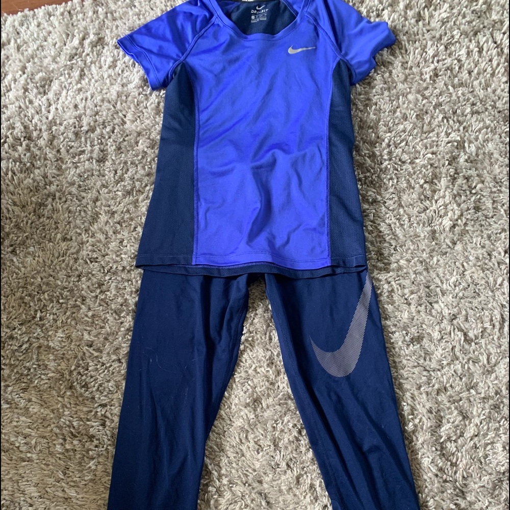 Blue Nike Workout Outfit